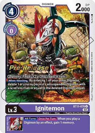 Ignitemon (BT11-076) - Dimensional Phase Pre-Release Cards Foil - Premium Digimon Single from Bandai - Just $3.81! Shop now at Game Crave Tournament Store