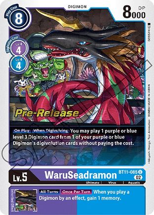 WaruSeadramon (BT11-085) - Dimensional Phase Pre-Release Cards Foil - Premium Digimon Single from Bandai - Just $6.29! Shop now at Game Crave Tournament Store