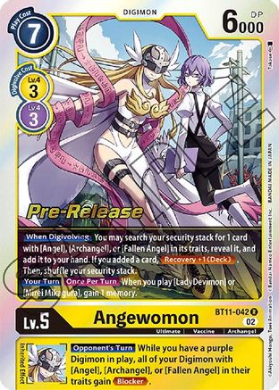 Angewomon (BT11-042) - Dimensional Phase Pre-Release Cards Foil - Premium Digimon Single from Bandai - Just $3.64! Shop now at Game Crave Tournament Store