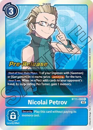 Nicolai Petrov (BT11-090) - Dimensional Phase Pre-Release Cards - Premium Digimon Single from Bandai - Just $0.13! Shop now at Game Crave Tournament Store