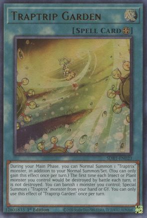 Traptrip Garden (SDBT-EN023) - Structure Deck: Beware of Traptrix 1st Edition - Premium Yugioh Single from Konami - Just $0.25! Shop now at Game Crave Tournament Store