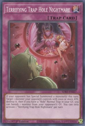 Terrifying Trap Hole Nightmare (SDBT-EN027) - Structure Deck: Beware of Traptrix 1st Edition - Premium Yugioh Single from Konami - Just $0.25! Shop now at Game Crave Tournament Store