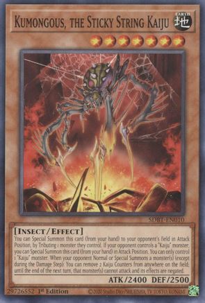 Kumongous, the Sticky String Kaiju (SDBT-EN010) - Structure Deck: Beware of Traptrix 1st Edition - Premium Yugioh Single from Konami - Just $0.26! Shop now at Game Crave Tournament Store