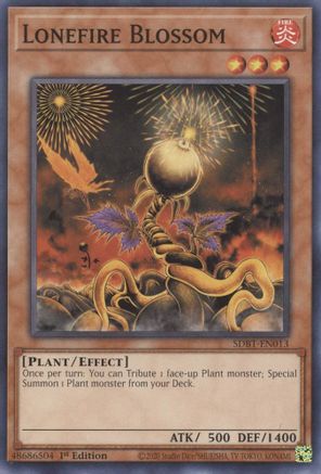 Lonefire Blossom (SDBT-EN013) - Structure Deck: Beware of Traptrix 1st Edition - Premium Yugioh Single from Konami - Just $0.25! Shop now at Game Crave Tournament Store