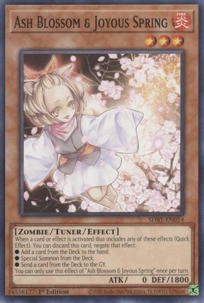 Ash Blossom & Joyous Spring (SDBT-EN014) - Structure Deck: Beware of Traptrix 1st Edition - Premium Yugioh Single from Konami - Just $4.30! Shop now at Game Crave Tournament Store