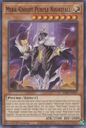 Mekk-Knight Purple Nightfall (SDBT-EN017) - Structure Deck: Beware of Traptrix 1st Edition - Premium Yugioh Single from Konami - Just $0.25! Shop now at Game Crave Tournament Store