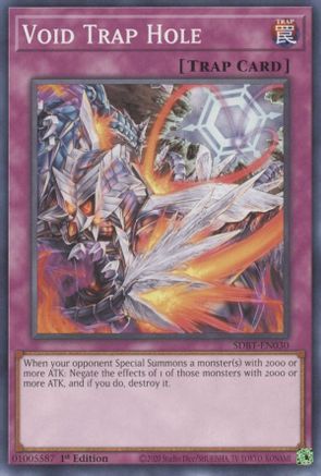 Void Trap Hole (SDBT-EN030) - Structure Deck: Beware of Traptrix 1st Edition - Premium Yugioh Single from Konami - Just $0.25! Shop now at Game Crave Tournament Store