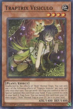 Traptrix Vesiculo (SDBT-EN008) - Structure Deck: Beware of Traptrix 1st Edition - Premium Yugioh Single from Konami - Just $0.25! Shop now at Game Crave Tournament Store