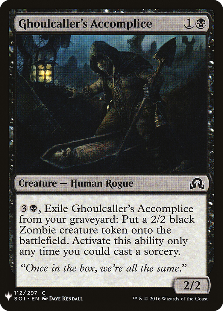 Ghoulcaller's Accomplice (MB1-668) - Mystery Booster - Premium MTG Single from Wizards of the Coast - Just $0.08! Shop now at Game Crave Tournament Store