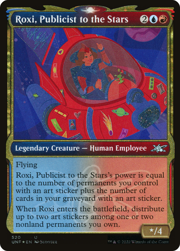 Roxi, Publicist to the Stars (UNF-520) - Unfinity: (Showcase) Foil - Premium MTG Single from Wizards of the Coast - Just $0.08! Shop now at Game Crave Tournament Store