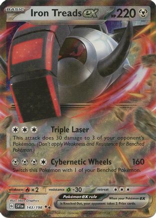 Iron Treads ex - 143/198 143 - SV01 Scarlet & Violet Base Set Holofoil - Premium Pokemon Single from Nintendo - Just $0.50! Shop now at Game Crave Tournament Store