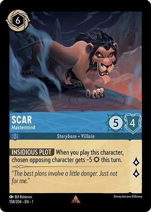 Scar - Mastermind (158/204) - The First Chapter - Premium Lorcana Single from Disney - Just $0.08! Shop now at Game Crave Tournament Store