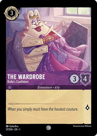 The Wardrobe - Belle's Confidant (57/204) - The First Chapter - Premium Lorcana Single from Disney - Just $0.08! Shop now at Game Crave Tournament Store