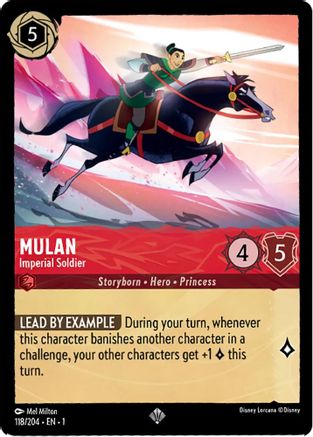 Mulan - Imperial Soldier (118/204) - The First Chapter - Premium Lorcana Single from Disney - Just $0.08! Shop now at Game Crave Tournament Store