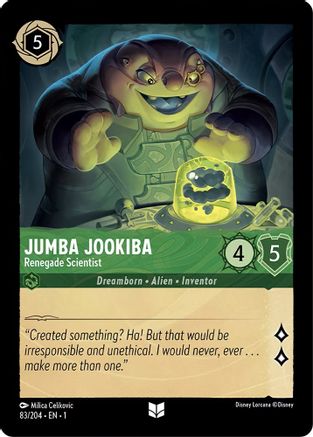 Jumba Jookiba - Renegade Scientist (83/204) - The First Chapter - Premium Lorcana Single from Disney - Just $0.08! Shop now at Game Crave Tournament Store