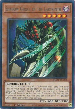 Shadow Ghoul of the Labyrinth (MAZE-EN002) - Maze of Memories 1st Edition - Premium Yugioh Single from Konami - Just $0.25! Shop now at Game Crave Tournament Store