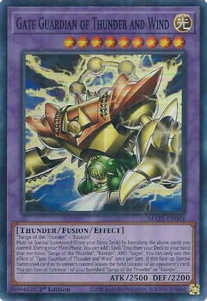 Gate Guardian of Thunder and Wind (MAZE-EN004) - Maze of Memories 1st Edition - Premium Yugioh Single from Konami - Just $0.08! Shop now at Game Crave Tournament Store
