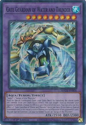 Gate Guardian of Water and Thunder (MAZE-EN006) - Maze of Memories 1st Edition - Premium Yugioh Single from Konami - Just $0.09! Shop now at Game Crave Tournament Store