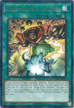 Double Attack! Wind and Thunder!! (MAZE-EN008) - Maze of Memories 1st Edition - Premium Yugioh Single from Konami - Just $0.08! Shop now at Game Crave Tournament Store