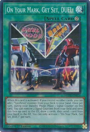 On Your Mark, Get Set, DUEL! (MAZE-EN016) - Maze of Memories 1st Edition - Premium Yugioh Single from Konami - Just $0.08! Shop now at Game Crave Tournament Store