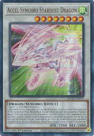 Accel Synchro Stardust Dragon (MAZE-EN019) - Maze of Memories 1st Edition - Premium Yugioh Single from Konami - Just $1.49! Shop now at Game Crave Tournament Store