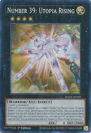 Number 39: Utopia Rising (MAZE-EN021) - Maze of Memories 1st Edition - Premium Yugioh Single from Konami - Just $0.08! Shop now at Game Crave Tournament Store