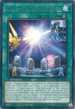 Saga of the Dragon Emperor (MAZE-EN023) - Maze of Memories 1st Edition - Premium Yugioh Single from Konami - Just $0.08! Shop now at Game Crave Tournament Store