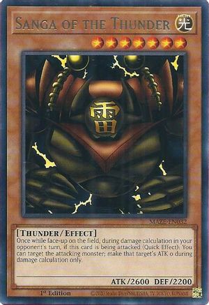 Sanga of the Thunder (MAZE-EN032) - Maze of Memories 1st Edition - Premium Yugioh Single from Konami - Just $0.08! Shop now at Game Crave Tournament Store