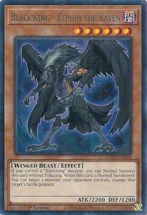 Blackwing - Elphin the Raven (MAZE-EN038) - Maze of Memories 1st Edition - Premium Yugioh Single from Konami - Just $0.25! Shop now at Game Crave Tournament Store