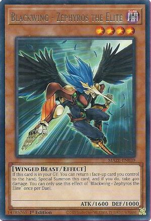 Blackwing - Zephyros the Elite (MAZE-EN039) - Maze of Memories 1st Edition - Premium Yugioh Single from Konami - Just $0.08! Shop now at Game Crave Tournament Store