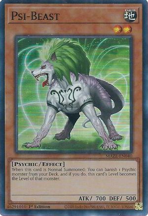 Psi-Beast (MAZE-EN040) - Maze of Memories 1st Edition - Premium Yugioh Single from Konami - Just $0.25! Shop now at Game Crave Tournament Store