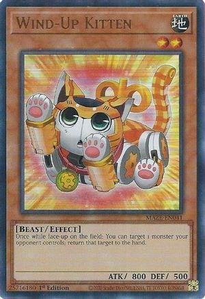 Wind-Up Kitten (MAZE-EN041) - Maze of Memories 1st Edition - Premium Yugioh Single from Konami - Just $0.09! Shop now at Game Crave Tournament Store