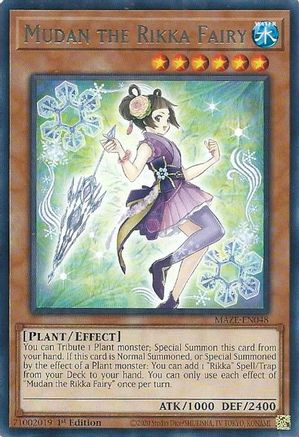 Mudan the Rikka Fairy (MAZE-EN048) - Maze of Memories 1st Edition - Premium Yugioh Single from Konami - Just $0.25! Shop now at Game Crave Tournament Store