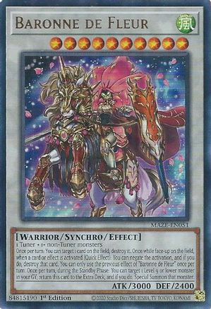 Baronne de Fleur (MAZE-EN051) - Maze of Memories 1st Edition - Premium Yugioh Single from Konami - Just $3! Shop now at Game Crave Tournament Store