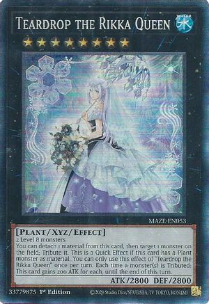 Teardrop the Rikka Queen (CR) (MAZE-EN053) - Maze of Memories 1st Edition - Premium Yugioh Single from Konami - Just $16.74! Shop now at Game Crave Tournament Store