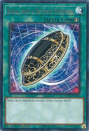 Burial from a Different Dimension (MAZE-EN057) - Maze of Memories 1st Edition - Premium Yugioh Single from Konami - Just $0.25! Shop now at Game Crave Tournament Store