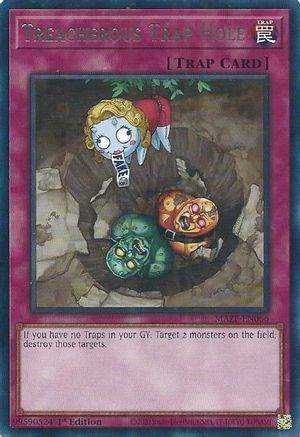 Treacherous Trap Hole (MAZE-EN066) - Maze of Memories 1st Edition - Premium Yugioh Single from Konami - Just $0.25! Shop now at Game Crave Tournament Store