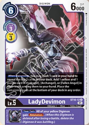 LadyDevimon (Tamer Goods Set Angewomon & LadyDevimon) (ST10-12) - Starter Deck 10: Parallel World Tactician Foil - Premium Digimon Single from Bandai - Just $1.20! Shop now at Game Crave Tournament Store