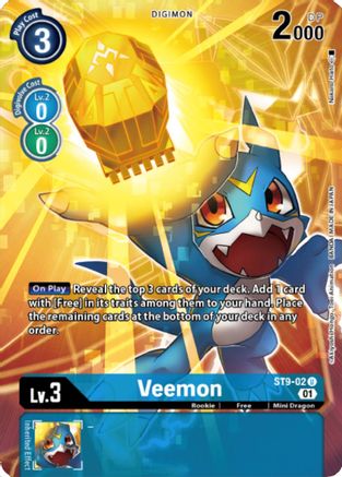 Veemon (Digimon Royal Knights Card Set) (ST9-02) - Starter Deck 09: Ultimate Ancient Dragon Foil - Premium Digimon Single from Bandai - Just $27.57! Shop now at Game Crave Tournament Store