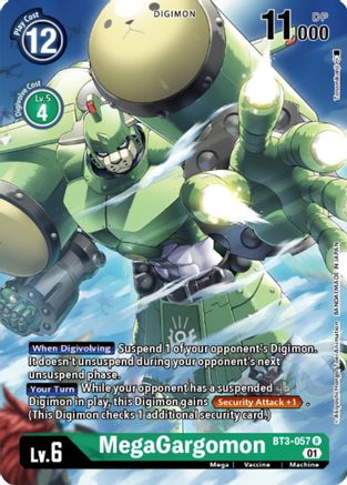 MegaGargomon (Digimon Card Game Deck Box Set) (BT3-057) - Release Special Booster - Premium Digimon Single from Bandai - Just $2.30! Shop now at Game Crave Tournament Store