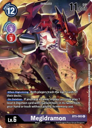 Megidramon (Digimon Card Game Deck Box Set) (BT5-083) - Battle of Omni - Premium Digimon Single from Bandai - Just $1.93! Shop now at Game Crave Tournament Store