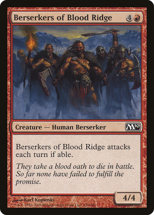 Berserkers of Blood Ridge (M10-126) - Magic 2010 Foil - Premium MTG Single from Wizards of the Coast - Just $0.28! Shop now at Game Crave Tournament Store