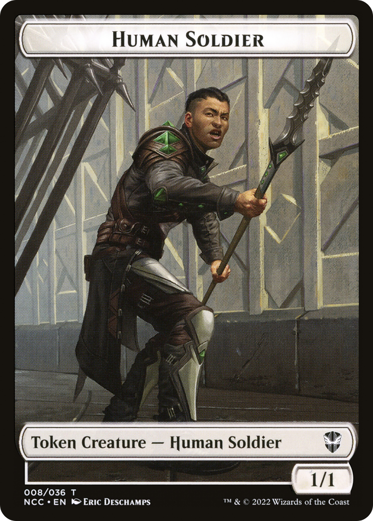 Human Soldier (TNCC-008) - New Capenna Commander Tokens Foil - Premium MTG Single from Wizards of the Coast - Just $0! Shop now at Game Crave Tournament Store