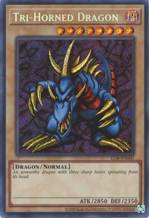 Tri-Horned Dragon (LOB-EN000) (LOB-EN000) - Legend of Blue Eyes White Dragon (25th Anniversary Edition) Unlimited - Premium Yugioh Single from Konami - Just $2.69! Shop now at Game Crave Tournament Store