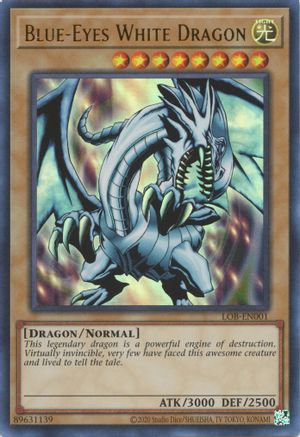 Blue-Eyes White Dragon (LOB-EN001) - Legend of Blue Eyes White Dragon (25th Anniversary Edition) Unlimited - Premium Yugioh Single from Konami - Just $6.44! Shop now at Game Crave Tournament Store