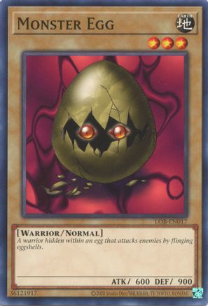 Monster Egg (LOB-EN017) - Legend of Blue Eyes White Dragon (25th Anniversary Edition) Unlimited - Premium Yugioh Single from Konami - Just $0.08! Shop now at Game Crave Tournament Store