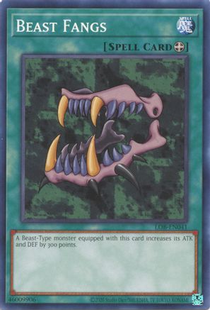 Beast Fangs (LOB-EN041) - Legend of Blue Eyes White Dragon (25th Anniversary Edition) Unlimited - Premium Yugioh Single from Konami - Just $0.25! Shop now at Game Crave Tournament Store