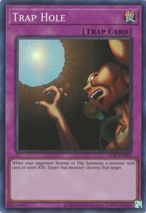 Trap Hole (LOB-EN058) - Legend of Blue Eyes White Dragon (25th Anniversary Edition) Unlimited - Premium Yugioh Single from Konami - Just $1.36! Shop now at Game Crave Tournament Store