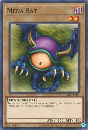 Meda Bat (LOB-EN083) - Legend of Blue Eyes White Dragon (25th Anniversary Edition) Unlimited - Premium Yugioh Single from Konami - Just $0.25! Shop now at Game Crave Tournament Store