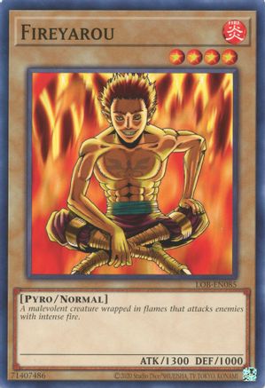 Fireyarou (LOB-EN085) - Legend of Blue Eyes White Dragon (25th Anniversary Edition) Unlimited - Premium Yugioh Single from Konami - Just $0.25! Shop now at Game Crave Tournament Store